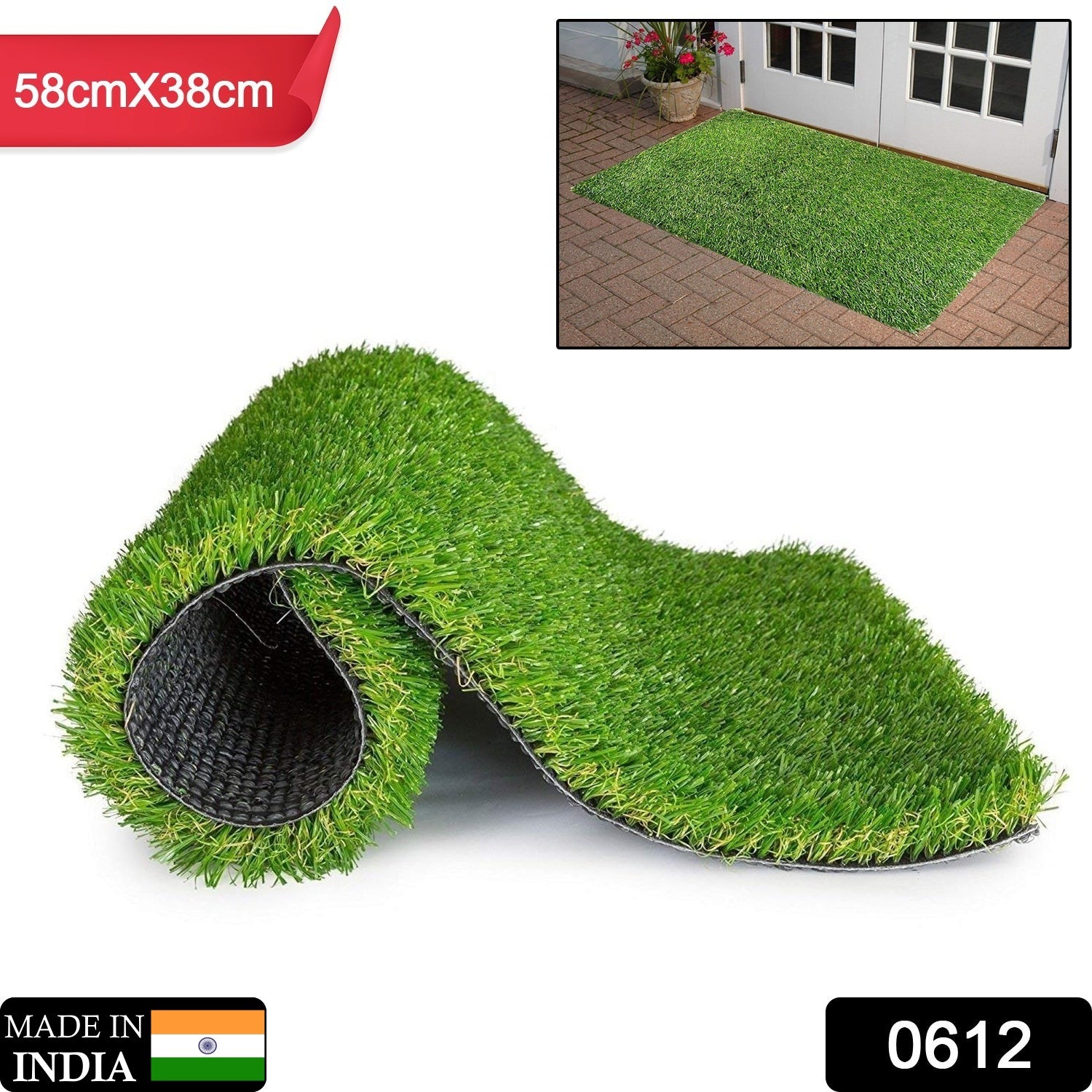 0612 Artificial Grass For Balcony Or Doormat Soft And Durable Plastic Turf Carpet 58x38cm 0612 Artificial Grass For Balcony Or Doormat Soft And Durable Plastic Turf Carpet 58x38cm